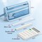 Grid Mesh Pencil Case with Handle and Zipper, Clear Double-layer Pencil Pouch Marker Pouch, Travel Makeup Bag, Cute Transparent Stationary Organizer Pen Bag for Adult Office College